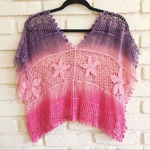 *2 for $15* Ombré crocheted summer blouse